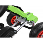 Detská šliapacia motokára s nafukovacími kolesami - zelená